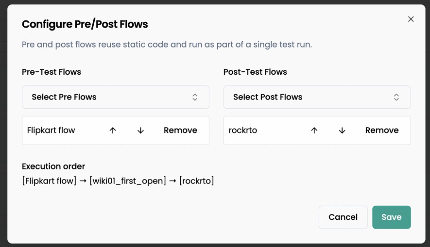 Flow composer interface